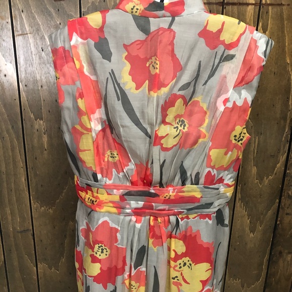 EVAN-PICONE floral button up dress size 14 - Picture 5 of 6